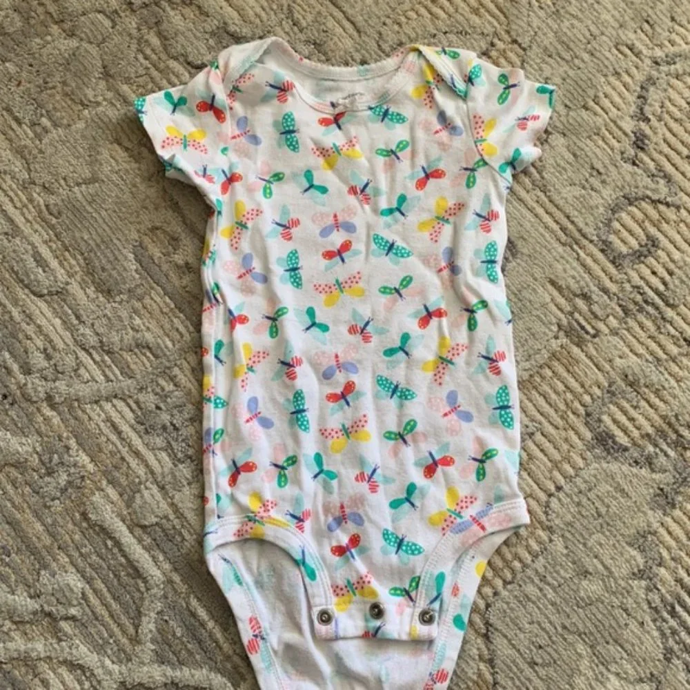 $5 for each item 8 pc cotton Baby Girl BUNDLE/LOT/HAUL of bodysuits size 12 mos